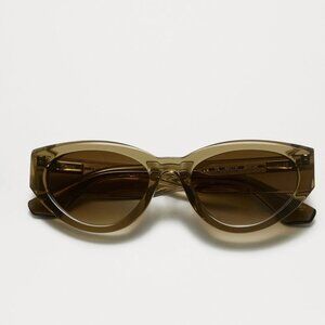 Olive Brown Cat-Eye Sunglasses - Unbranded